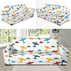 Airplane Pattern Print Design 06 Sofa Slipcover