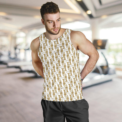 Trumpet with Music Note Print Men Tank Top
