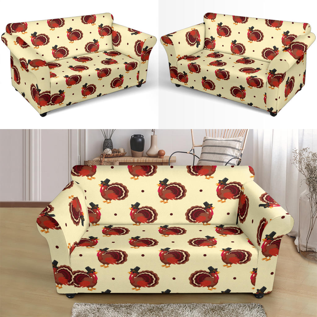 Thanksgiving Print Design LKS3010 Loveseat Couch Slipcover