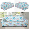 Cattle Happy Pattern Print Design 03 Sofa Slipcover