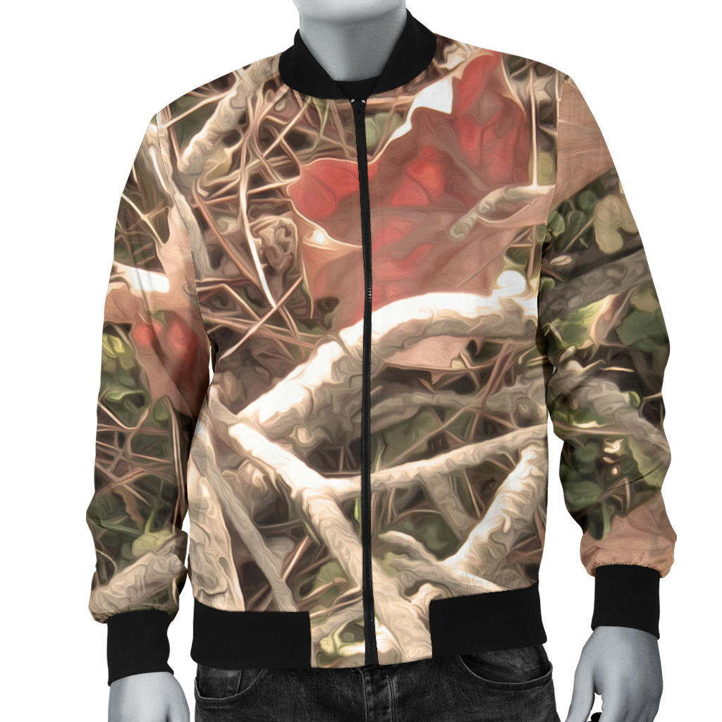 Camouflage Realistic Tree Authumn Print Men Bomber Jacket