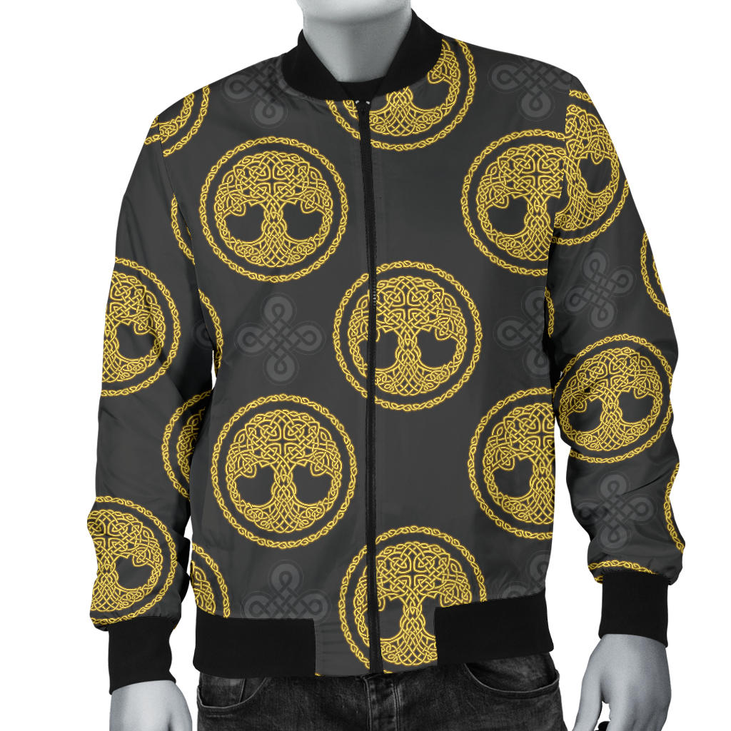 Celtic Tree of Life Design Men Bomber Jacket