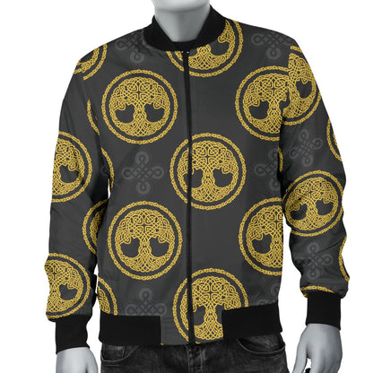 Celtic Tree of Life Design Men Bomber Jacket