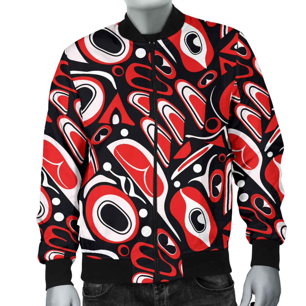 Totem Pole Texture Design Men Bomber Jacket