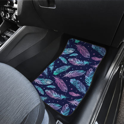 Feather Aztec Design Print Car Floor Mats Front Back