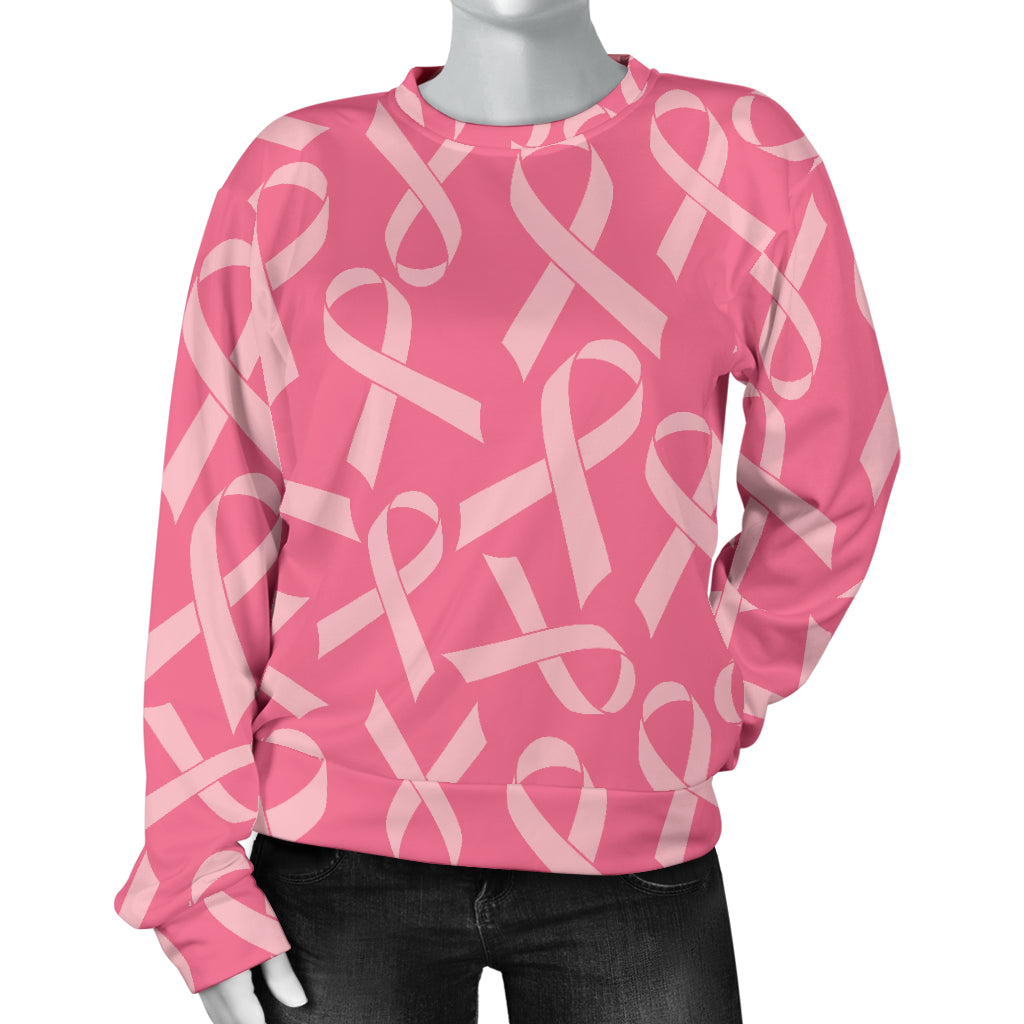 Breast Cancer Awareness Themed Women Long Sleeve Sweatshirt