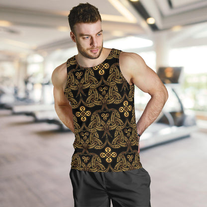 Celtic Knot Gold Design Men Tank Top