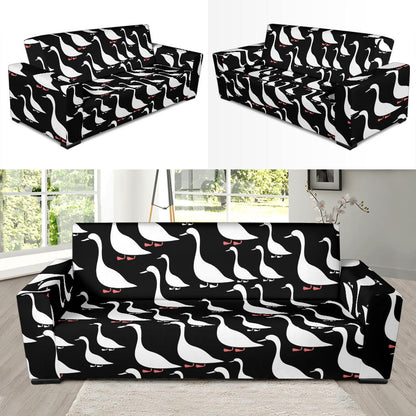 Goose Pattern Print Design 01 Sofa Slipcover