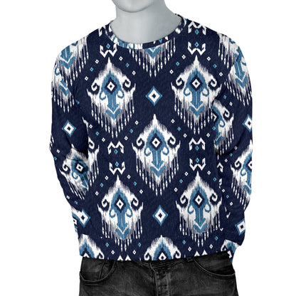 Ethnic Ornament Print Pattern Men Long Sleeve Sweatshirt