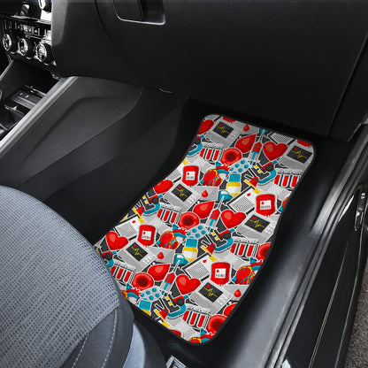 Phlebotomist Medical Themed Car Floor Mats Front Back