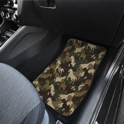 Horse Camo Themed Design Print Car Floor Mats Front Back