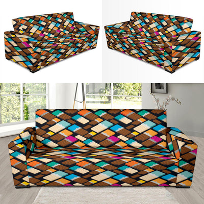 Chocolate Pattern Print Design 02 Sofa Slipcover