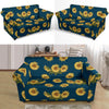 Sunflower Print Design LKS305 Loveseat Couch Slipcover