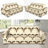 Goat Pattern Print Design 01 Sofa Slipcover