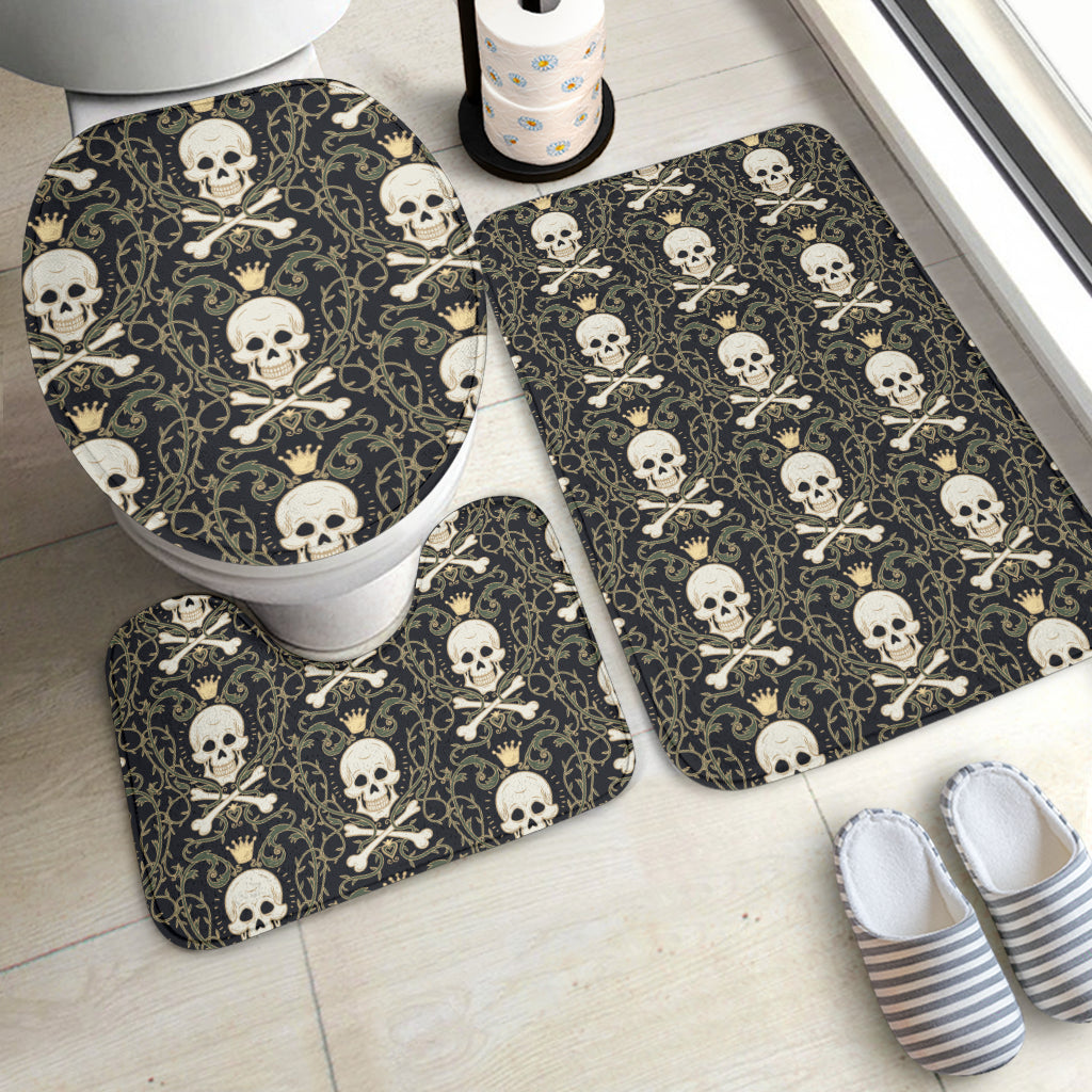 Skull King Print Design LKS307 Bathroom Mat Set
