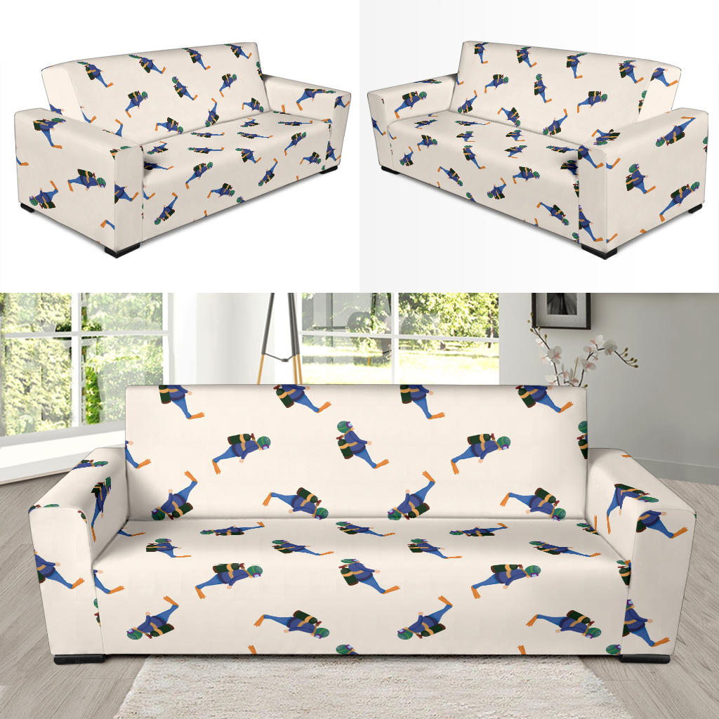 Scuba Driver Print Design LKS301 Sofa Slipcover