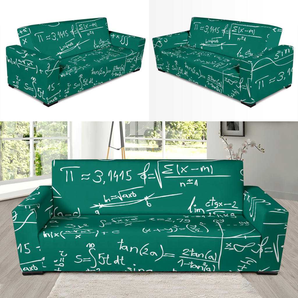 Math Pattern Print Design 01 Sofa Slipcover