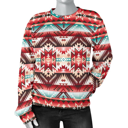 Aztec Western Style Print Pattern Women Long Sleeve Sweatshirt