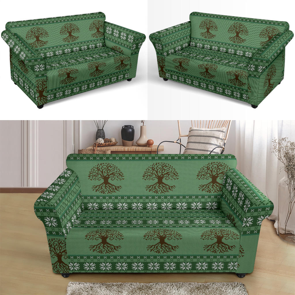 Tree Of Life Knit Style Print Design LKS301 Loveseat Couch Slipcover