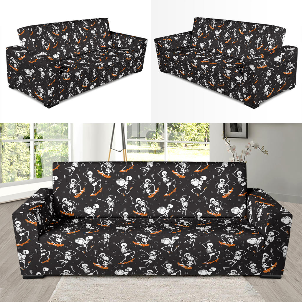 Skateboard With Skeleton Print Design LKS303 Sofa Slipcover