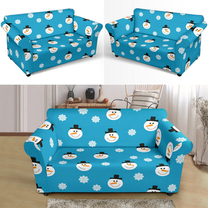 Snowman Print Design LKS303 Loveseat Couch Slipcover