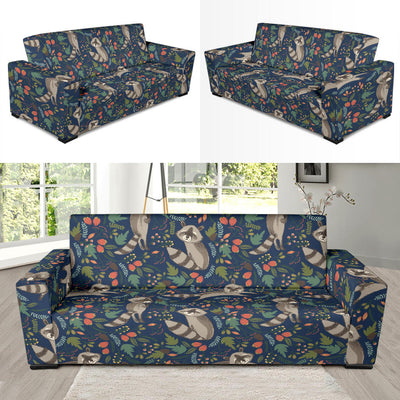 Raccoon Pattern Print Design A02 Sofa Slipcover