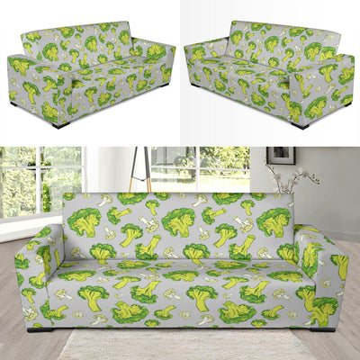 Broccoli Pattern Print Design 03 Sofa Slipcover