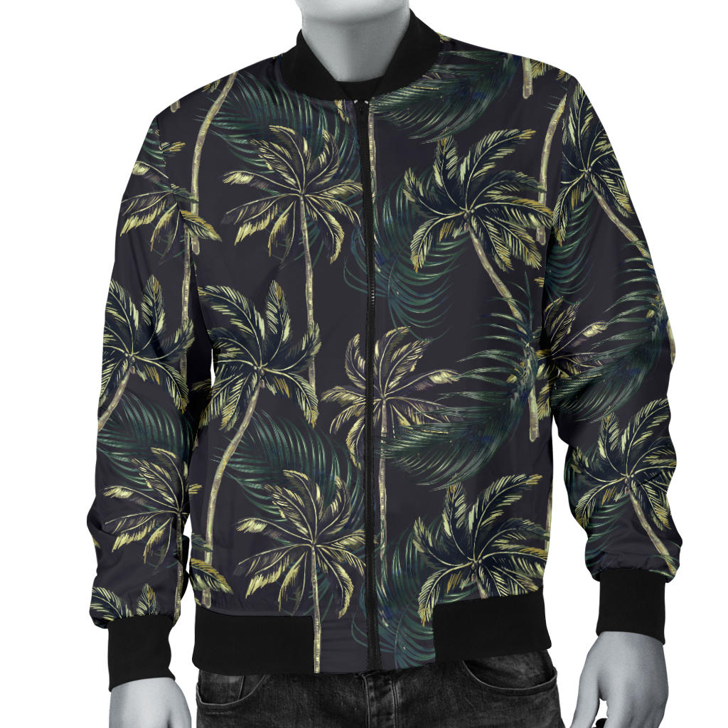 Palm Tree Background Design Print Men Bomber Jacket