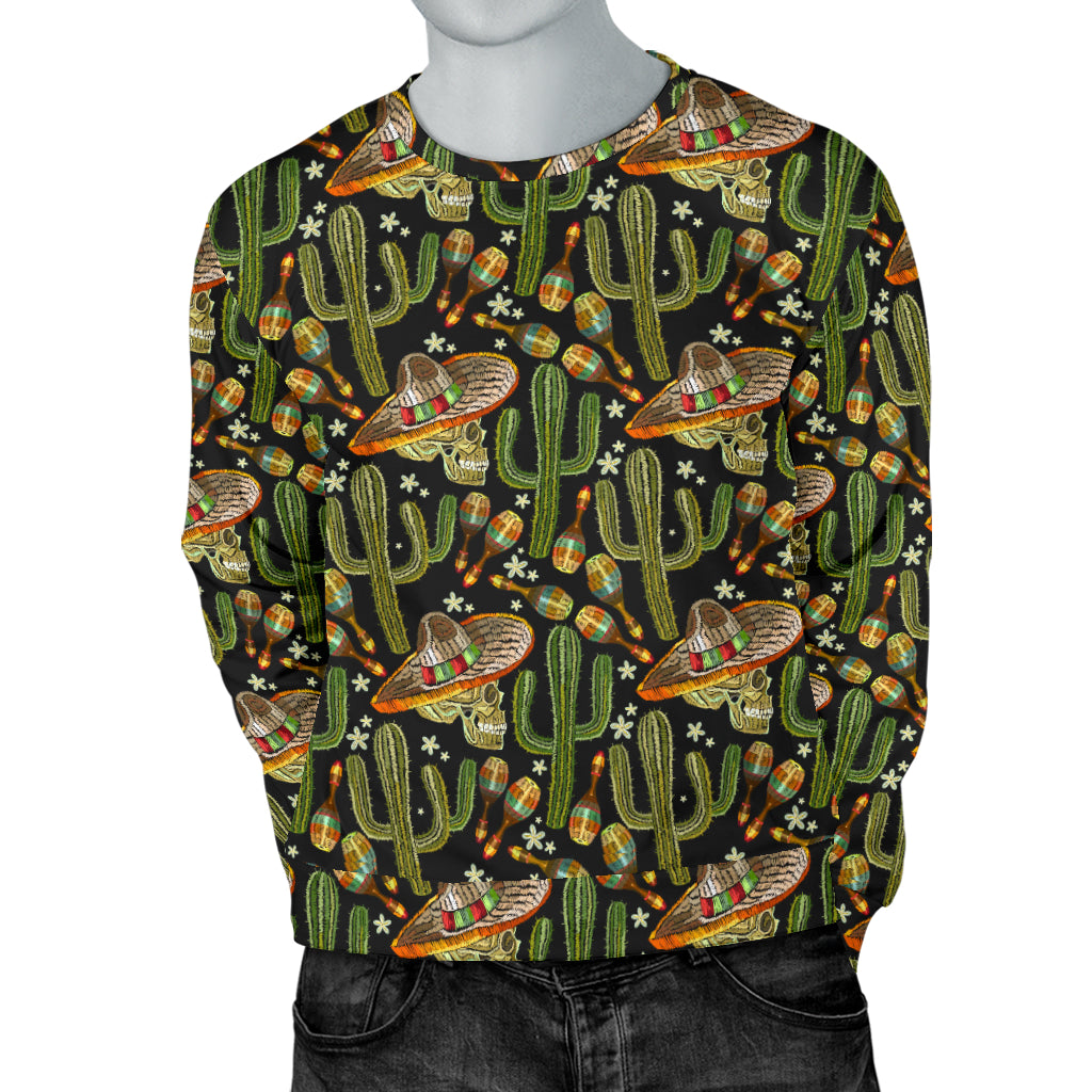 Western Style Print Men Long Sleeve Sweatshirt
