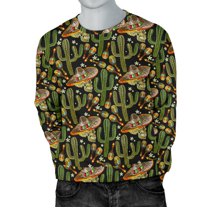 Western Style Print Men Long Sleeve Sweatshirt