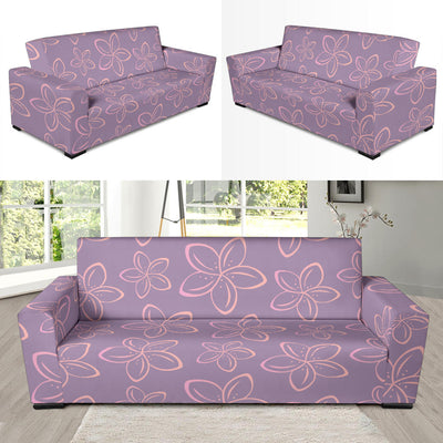 Plumeria Pattern Print Design A01 Sofa Slipcover