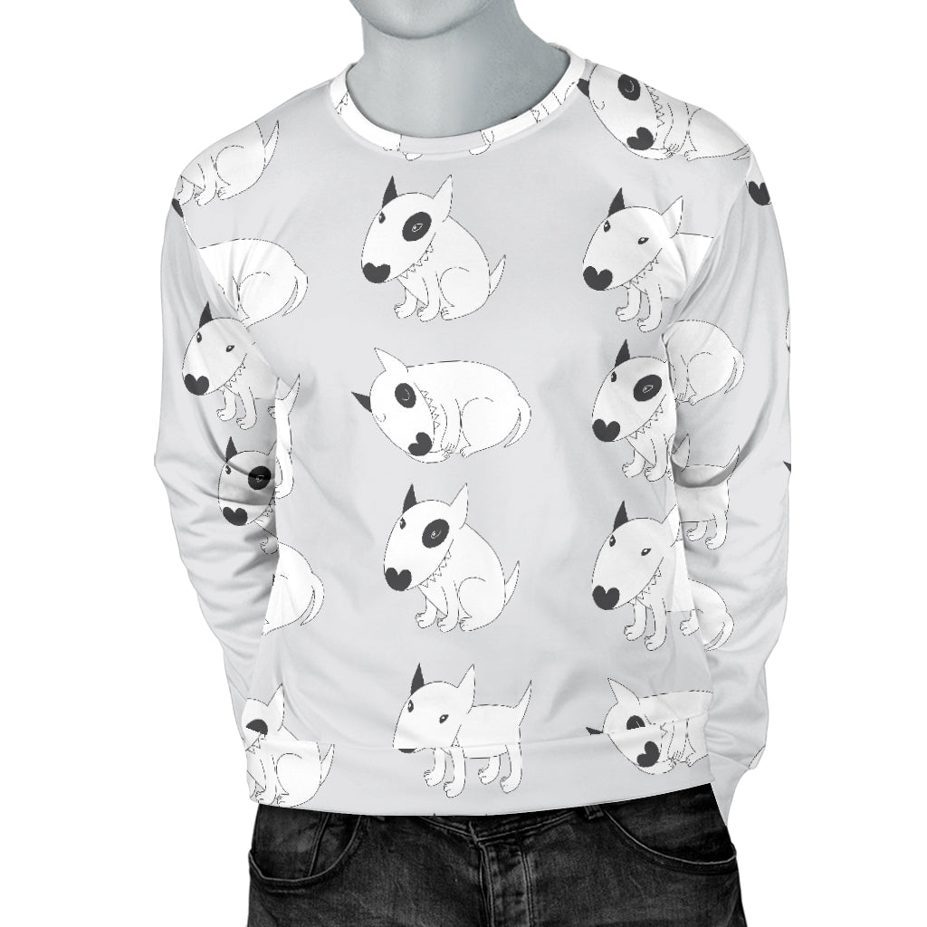 Bull Terrier hand draw Print Pattern Men Long Sleeve Sweatshirt