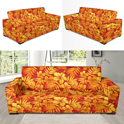 Hibiscus Summer Print Design LKS302 Sofa Slipcover