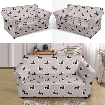 Siberian Huskies Print Design LKS301 Loveseat Couch Slipcover