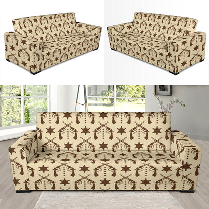 Western Cowboy Print Design LKS302 Sofa Slipcover