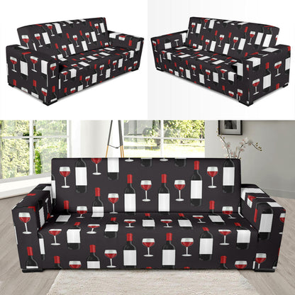 Wine Print Design LKS309 Sofa Slipcover