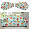 Cupcake Pattern Print Design 01 Sofa Slipcover