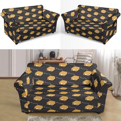 S_Mores Print Design LKS301 Loveseat Couch Slipcover