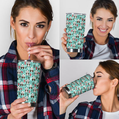 Panda Bear Cute Themed Print Tumbler