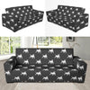 Bull Terriers Pattern Print Design 02 Sofa Slipcover