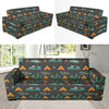 Camping Tent Pattern Print Design 03 Sofa Slipcover