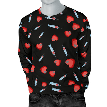 Phlebotomist Medical Concept Men Long Sleeve Sweatshirt