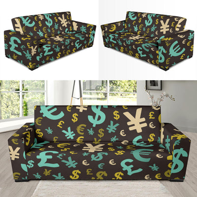 Money Pattern Print Design 01 Sofa Slipcover