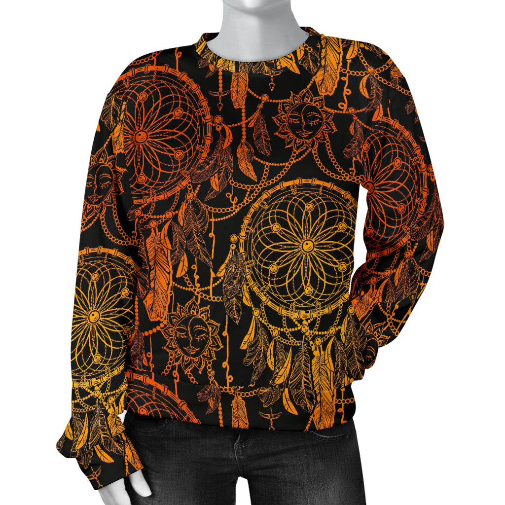 Dream catcher Sun and Moon Women Long Sleeve Sweatshirt