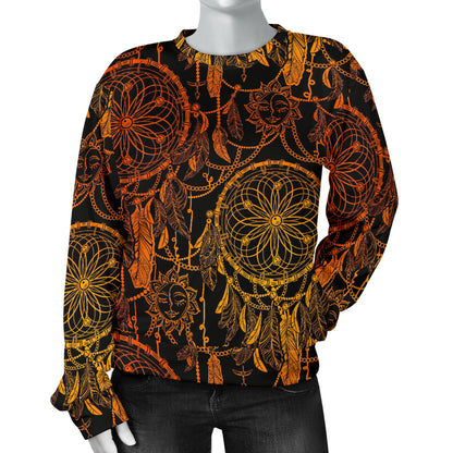 Dream catcher Sun and Moon Women Long Sleeve Sweatshirt