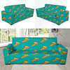 Pizza Pattern Print Design A03 Sofa Slipcover