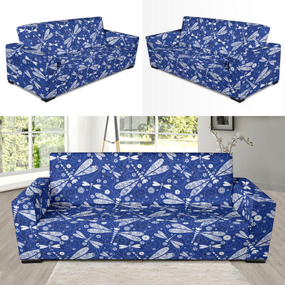 Dragonfly Pattern Print Design 03 Sofa Slipcover