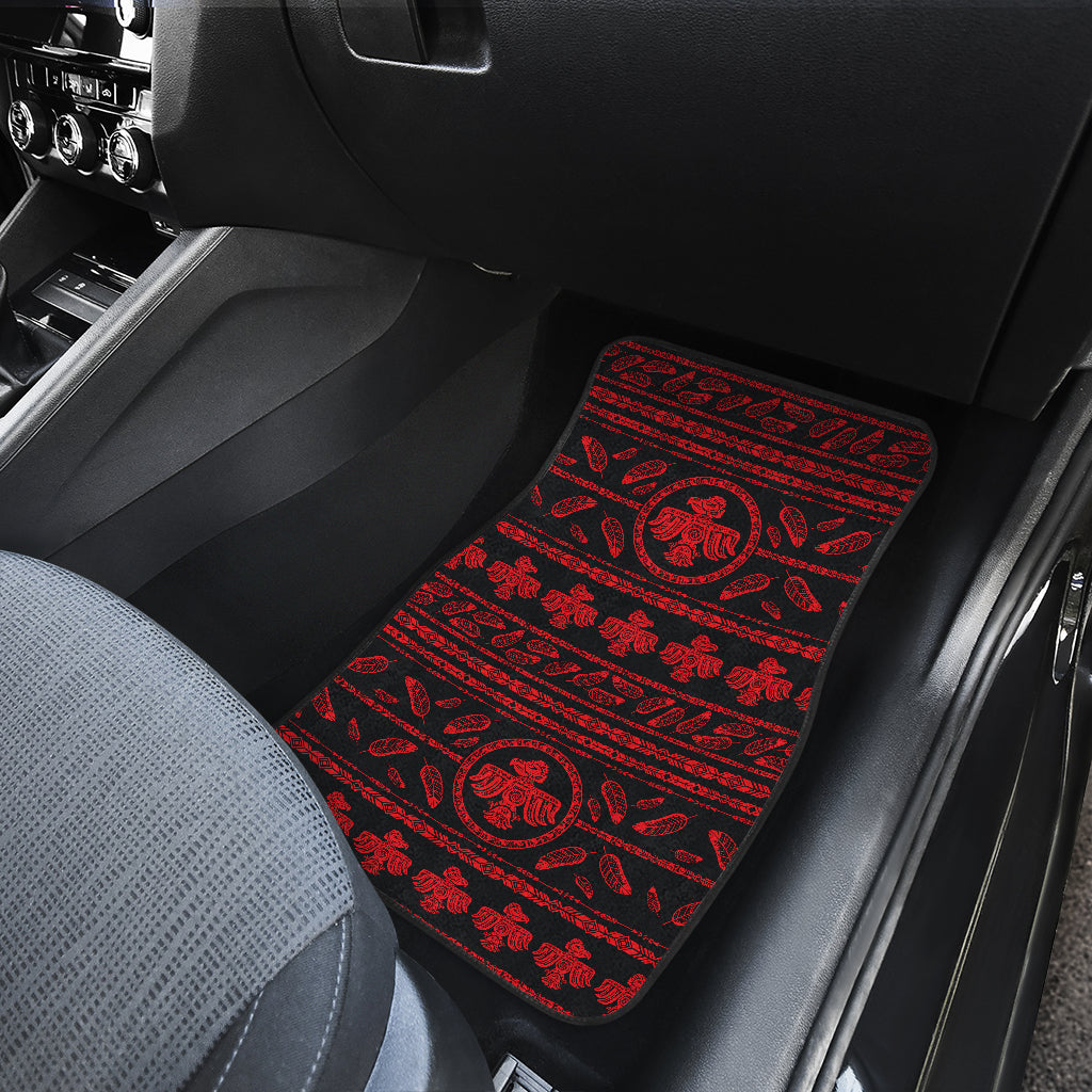 Native American Eagle Themed Print Car Floor Mats Front Back