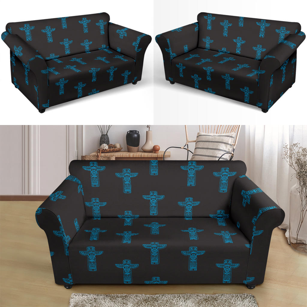 Totem Print Design LKS304 Loveseat Couch Slipcover