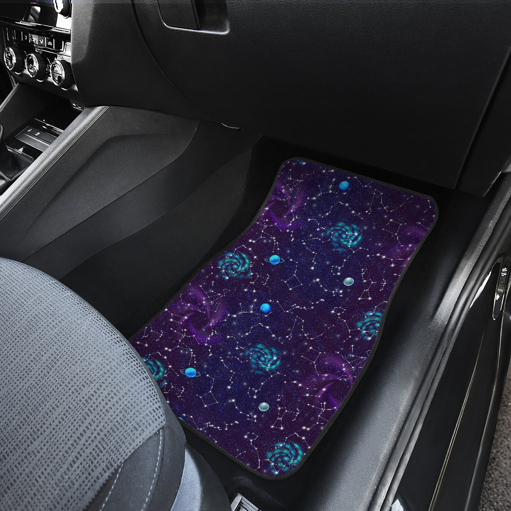 Zodiac Galaxy Design Print Car Floor Mats Front Back